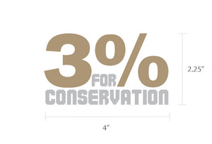 3% For Conservation Bumper Sticker